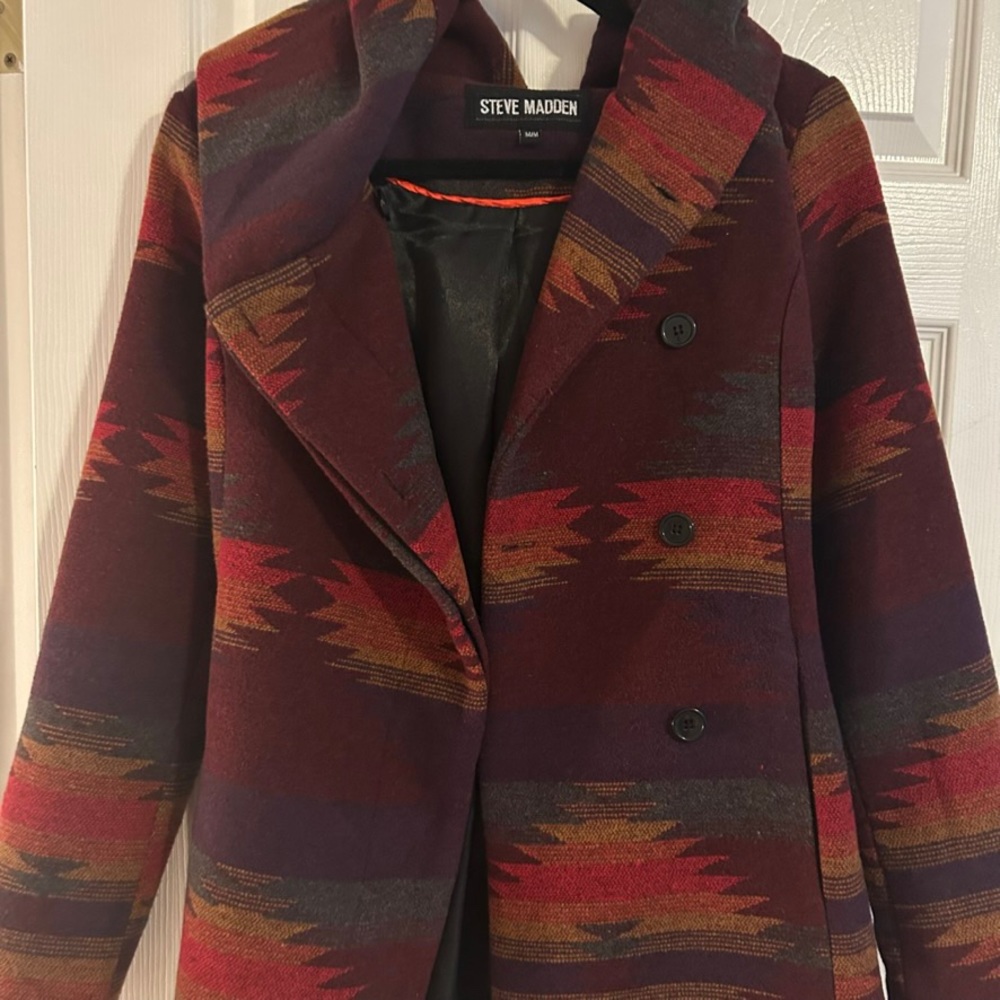 Steve Madden Ruby Blanket Wrap Coat Size Medium